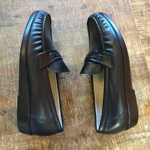 SAS San Antonio Shoes Ace Slip On Moccasin Mens 12W Black Leather Shoe Loafer - Picture 8 of 11